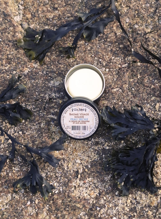 Baume visage solide "peau sèche" CBD Shop The Garden Bio