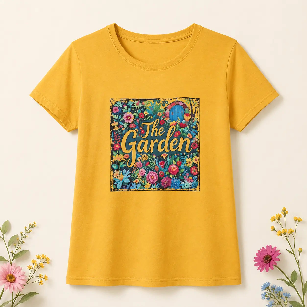 T-shirt jaune The Garden – Femme CBD Shop The Garden Bio