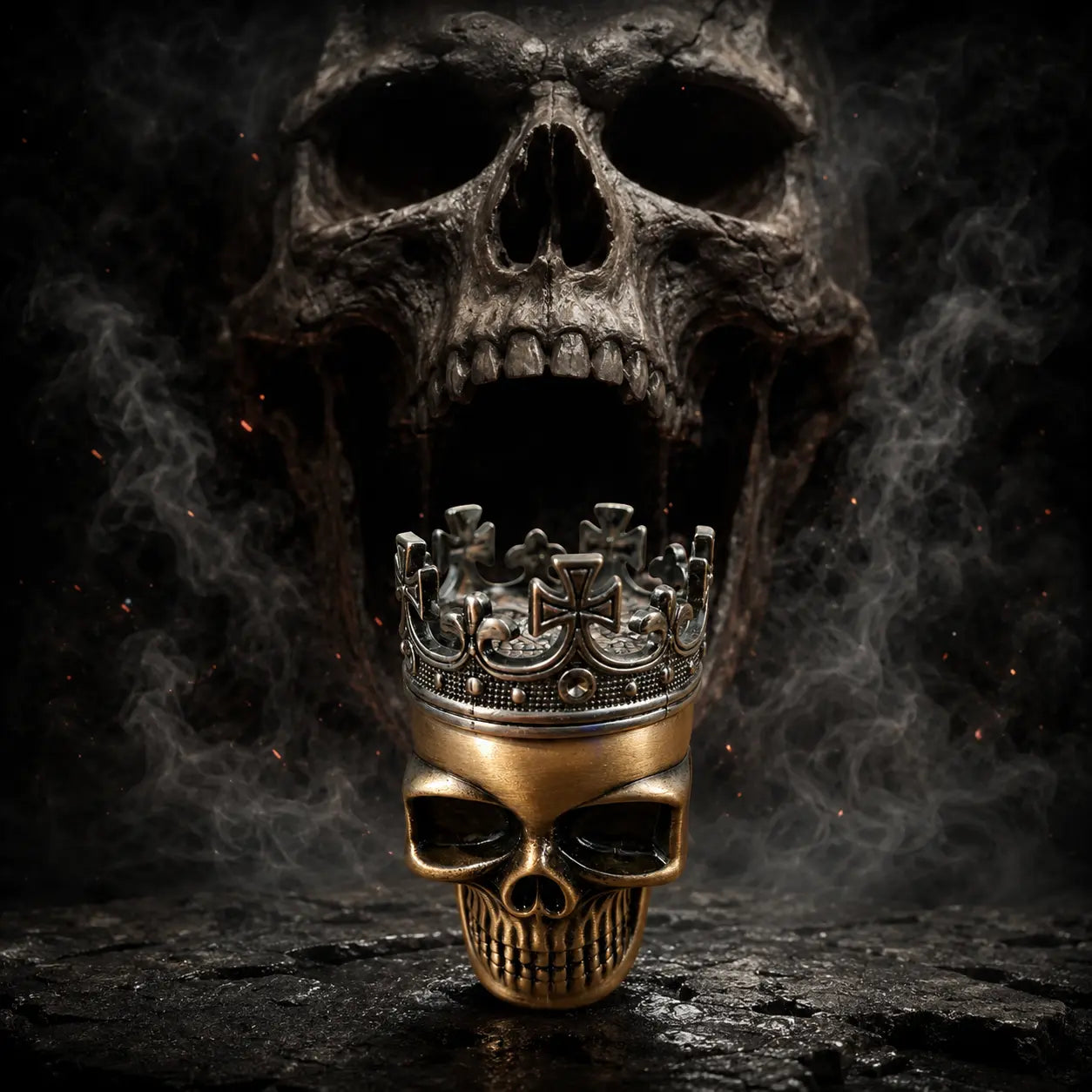 Grinder Metal Skull 3P 46mm CBD Shop The Garden Bio