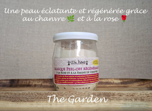 Masque Peel-Off Régénérant à la Rose et à la Farine de Chanvre CBD Shop The Garden Bio