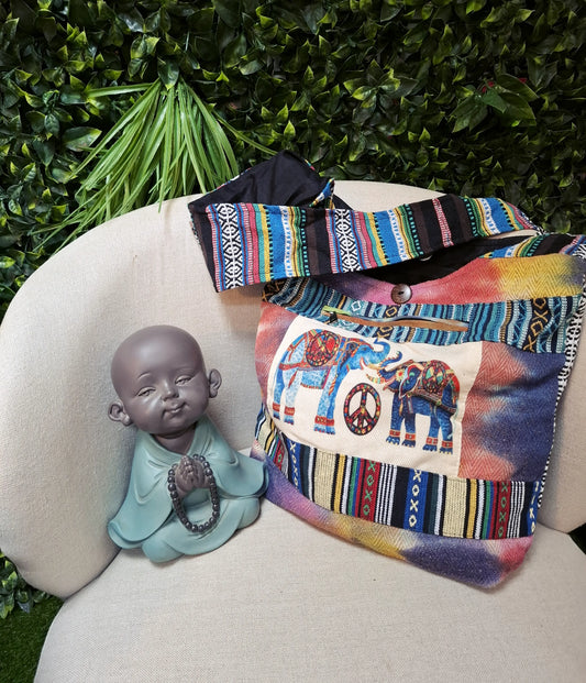 Sac en coton et chanvre Peace Tie Dye Baby CBD Shop The Garden Bio